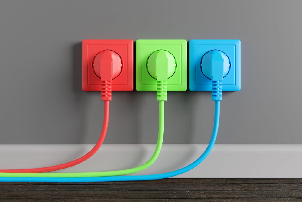 multicolored-electrical-outlet-wall-room-three-electrical-plugs-with-cable-socket